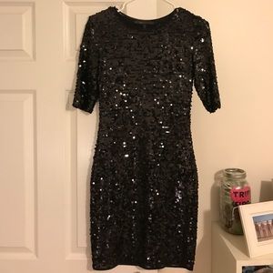BCBG Black Sequin Dress